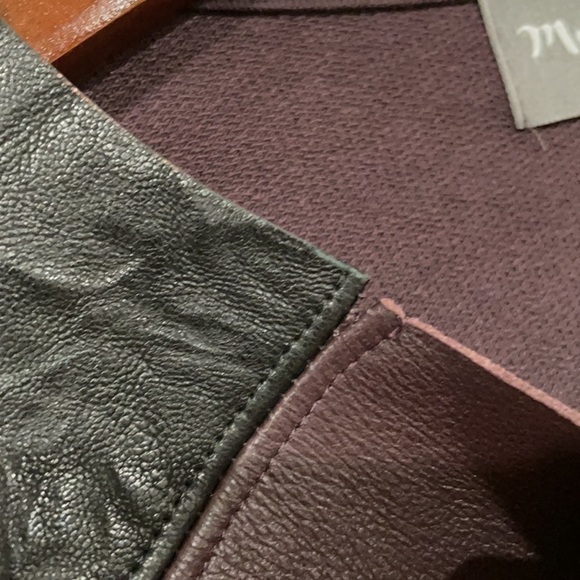 Michael Stars Leather Front Moto Jacket - Picture 7 of 8